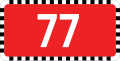 Polski: Tabliczka drogi krajowej nr 77 wskazująca na dopuszczalny nacisk osi pojazdu do 10 t