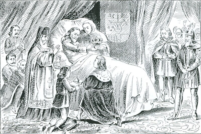 Archivo:Death of Emperor Dušan, 19th-century drawing.jpg