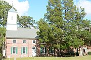 The old town site of Ebenezer, Georgia, US. The old town site and the church are on the National Register of Historic Sites This is an image of a place or building that is listed on the National Register of Historic Places in the United States of America. Its reference number is 74000674.