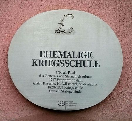 Ehemalige Kriegsschule Ludwigsburg Schild