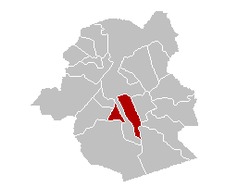 Položaj općine Ixelles/Elsene unutar Briselske regije
