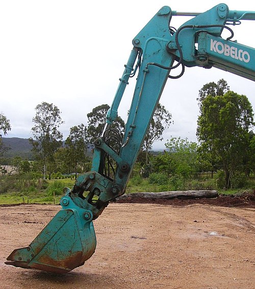 Kobelco Excavator in shovel configuration