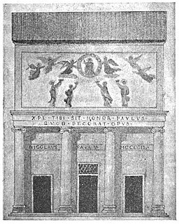 Kyrkans fasad. Illustration publicerad år 1904.