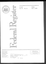 Thumbnail for File:Federal Register 2005-02-04- Vol 70 Iss 23 (IA sim federal-register-find 2005-02-04 70 23).pdf