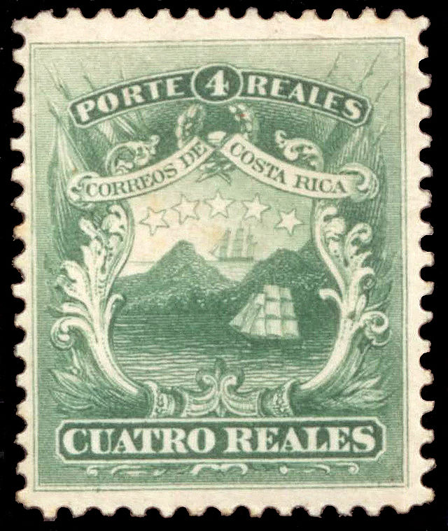 File:First postal stamp CR 4 Reales 1863.jpg - Wikipedia