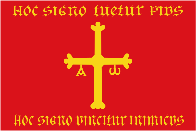 صورة:Flag of the Kingdom of Asturias.svg