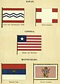 Flags of Japan, Liberia and Montenegro in 1899, from book- Flags of Maritime Nations (1899) (page 95 crop).jpg