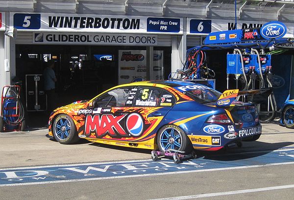 The Ford FG Falcon of Mark Winterbottom at the 2013 Clipsal 500 Adelaide