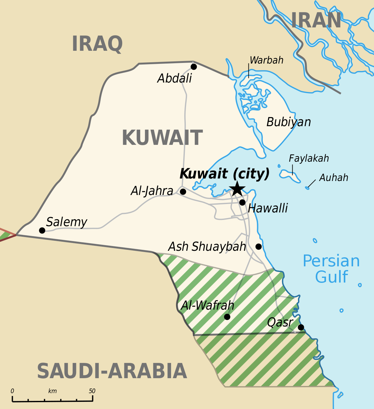 Saudi-Arabian ja Kuwaitin välinen neutraali alue – Wikipedia