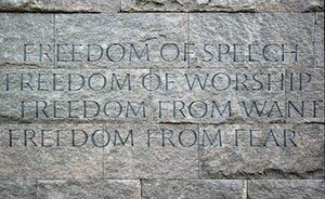 Four Freedoms Wall, Franklin D. Roosevelt Memorial