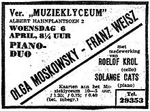 Anzeige in De Telegraaf (April 1938)