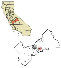 Location in Fresno County and the state of California