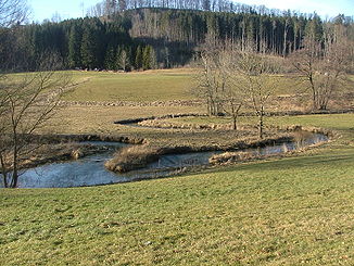 Meandro do Günz oriental ao sul de Ronsberg