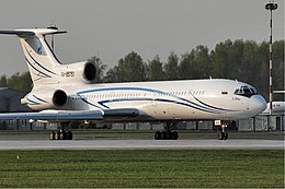 מטוס טופולב Tu-154 של גזפרום תעופה.