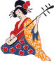 Geisha playing shamisen.svg