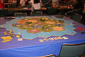 Picture of Gen Con Indy 2008 in Indianapolis, Indiana, USA. Settlers of Catan gameboard.