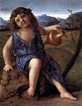 Renässansmålning föreställande Dionysosbarnet.