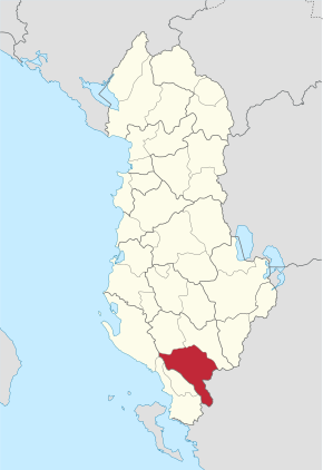 Poloha okresu Gjirokastër na mapě