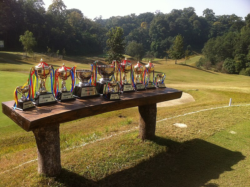 File:Gokarna Forest Resort golf course trophies.jpg