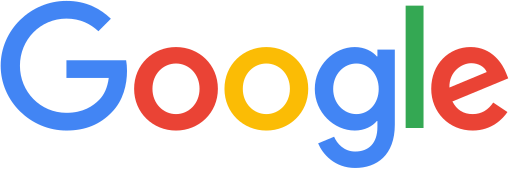 Each letter of "Google" is colored (from left to right) in blue, red, yellow, blue, green, in addition to red.