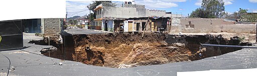 Guatemala city sinkhole 2007 composite view