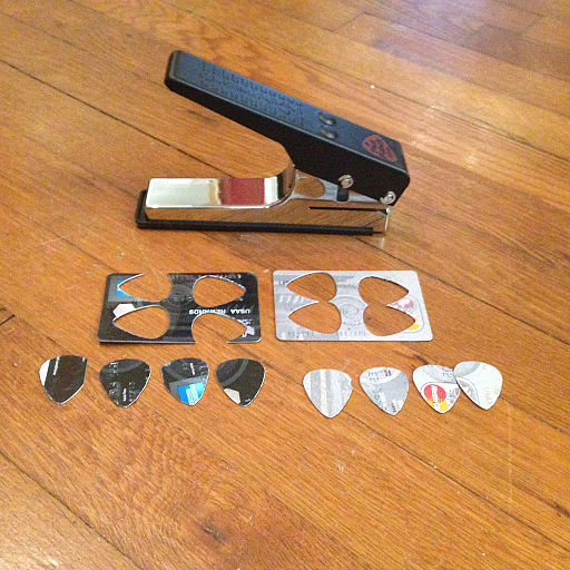 Guitar pick puncher - a punch to make guitar picks (by George Williams)