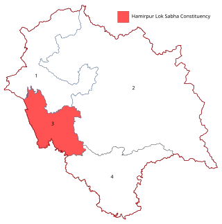 <span class="mw-page-title-main">Hamirpur, Himachal Pradesh Lok Sabha constituency</span> Lok Sabha constituency in Himachal Pradesh