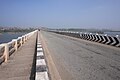 * Nomination Hampi / Karnataka - Bukkasagara Anegundi Bridge over Tungabhadra River --Imehling 06:57, 16 April 2023 (UTC) * Promotion Verticals are not straight; image needs perspective correction. --Halavar 10:03, 16 April 2023 (UTC)  Done --Imehling 11:33, 16 April 2023 (UTC)  Support Good quality now. QI for me. --Halavar 19:49, 16 April 2023 (UTC)