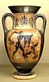 Heracles and the Stymphalian birds. Attic black-figure amphora, 500-490 BC