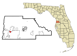 Location in Hernando County and the state of Florida