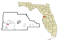 Hernando County Florida Incorporated and Unincorporated areas Weeki Wachee Highlighted.svg