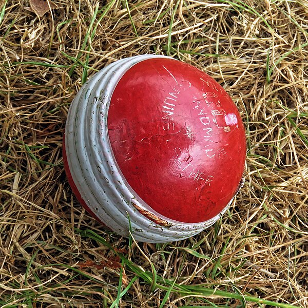 File:High Beach Cricket Club cricket ball High Beach, Essex, England 1.jpg