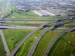 Highway 401 at the interchange with Highway 410 and Highway 403 in Mississauga