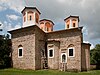 Side view of the main church of the Etropole Monastery