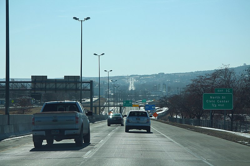 File:I-190 South - Exit 1C - North Street Half Mile.jpg