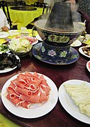 Instant-boiled mutton is a Chinese hot-pot dish.