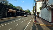 Bollard-separated Class II bidirectional bicycle lanes along Muralla Street in Intramuros