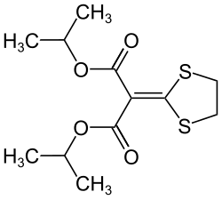 Structural formula of isoprothiolane