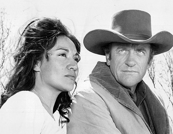 Colón and James Arness in Gunsmoke, 1970