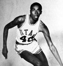 Utah forward Jerry Chambers was named NCAA basketball tournament Most Outstanding Player in 1966. Jerry Chambers Utah.jpeg
