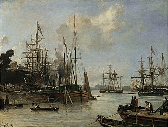 Vue du Port de Rotterdam, 1856 Musée Thyssen-Bornemisza, Madrid