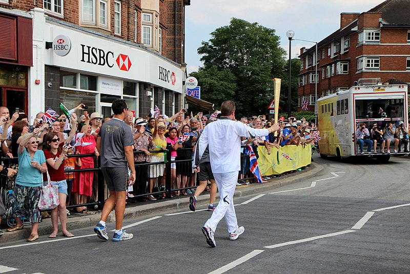 File:John Levison carries Olympic Torch in Southgate, London N14 - geograph.org.uk - 3061024.jpg