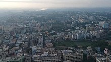 The skyline of the city of the Jamshedpur showing its population