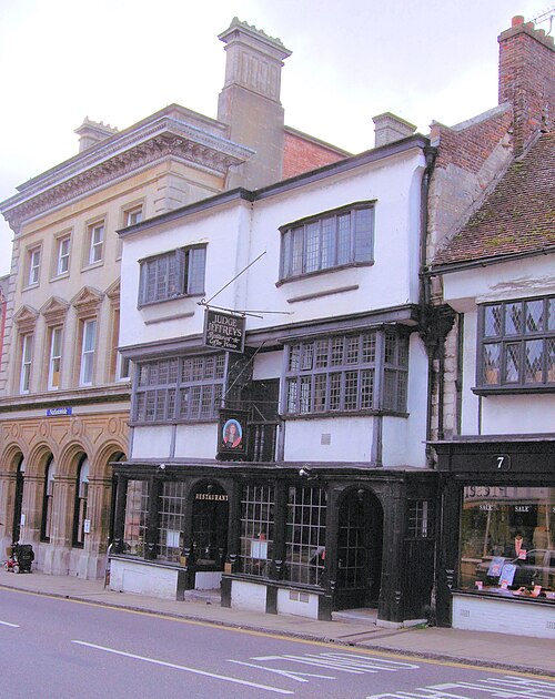 Judge Jeffreys' lodging house, now a restaurant, at 6 High West Street