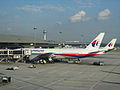 Malaysia Airlines airplane at Kuala Lumpur International Airport