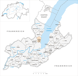 Pregny-Chambésy - Localizazion