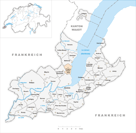 Karte von Pregny-Chambésy