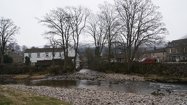 Kettlewell Beck joins the River Wharfe in Kettlewell.