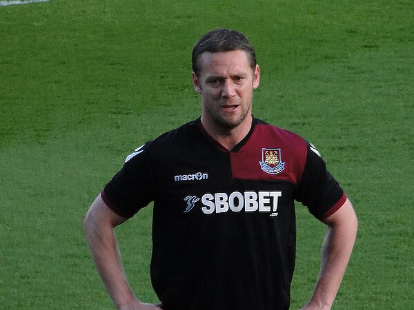 Nolan warming up for West Ham United in 2012