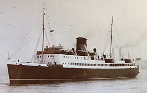 Король Орри ол Isle of Man Is Steam Packet Company..JPG-мен жұмыс істей бастағаннан кейін бейнеленген